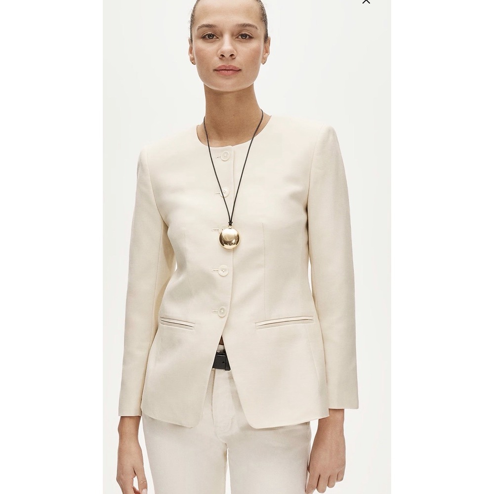 J CREW Margeaux lady jacket in Gramercy linen blend Size 2 NWT $268 CS644